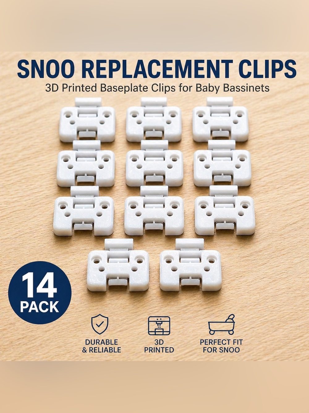 14 Snoo bassinet replacement parts 3D printed baseplate clip crib, happiest baby